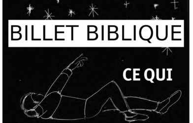 Ensemble N°57 Billet biblique Ce qui (se) compte
